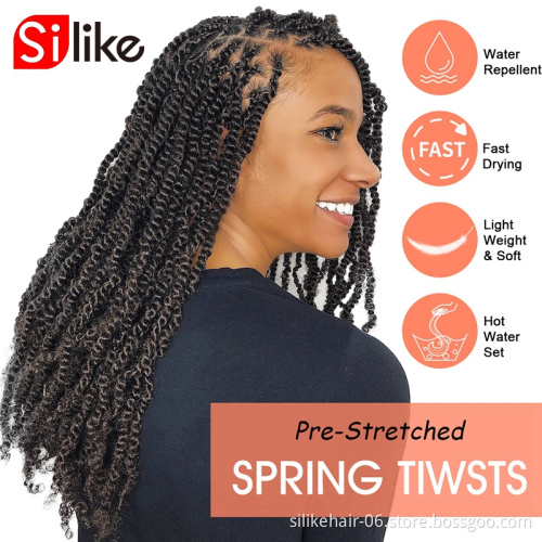 spring twist 18 inch 24 strands Crochet Wavy Braids Ombre Synthetic Hair Extensions Braids Kinky Curly Twists Spring Twist Hair